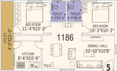 SKS Royal Meadows (2BHK+2T (1,186 sq ft) 1186 sq ft) SKS Royal Meadows (2BHK+2T (1,186 sq ft) 1186 sq ft)