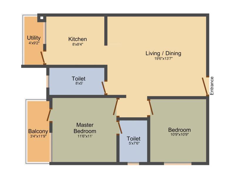 Yashmu Yashmu Aspire (2BHK+2T (1,060 sq ft) 1060 sq ft)