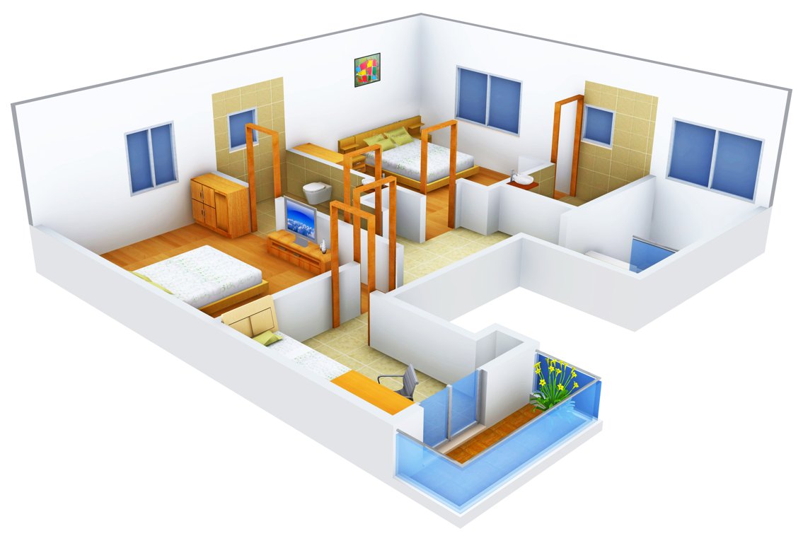 Omega Orchid Heights (3BHK+3T (2,200 sq ft) + Study Room 2200 sq ft)