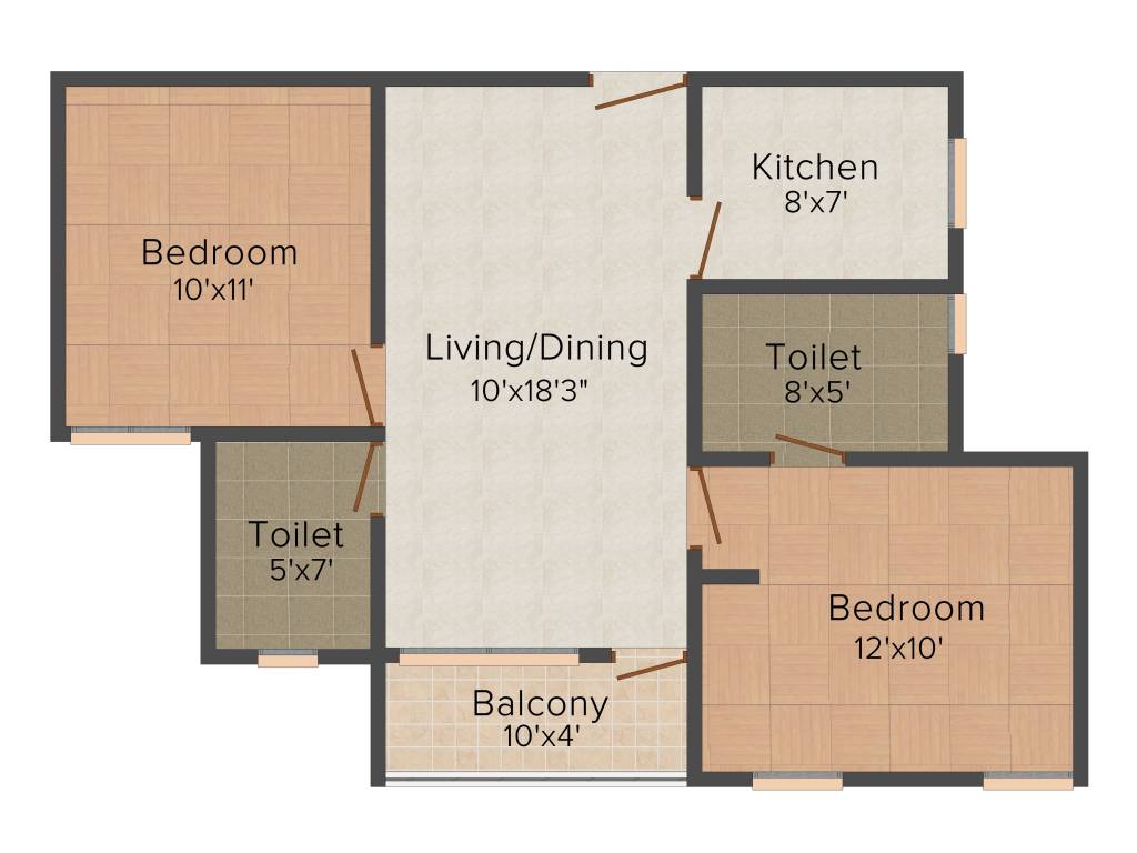 Mojika 4 Way Living (2BHK+2T (860 sq ft) 860 sq ft) Mojika 4 Way Living (2BHK+2T (860 sq ft) 860 sq ft)