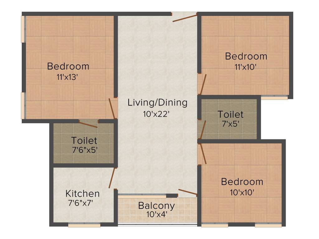 Mojika 4 Way Living (3BHK+2T (1,083 sq ft) 1083 sq ft) Mojika 4 Way Living (3BHK+2T (1,083 sq ft) 1083 sq ft)