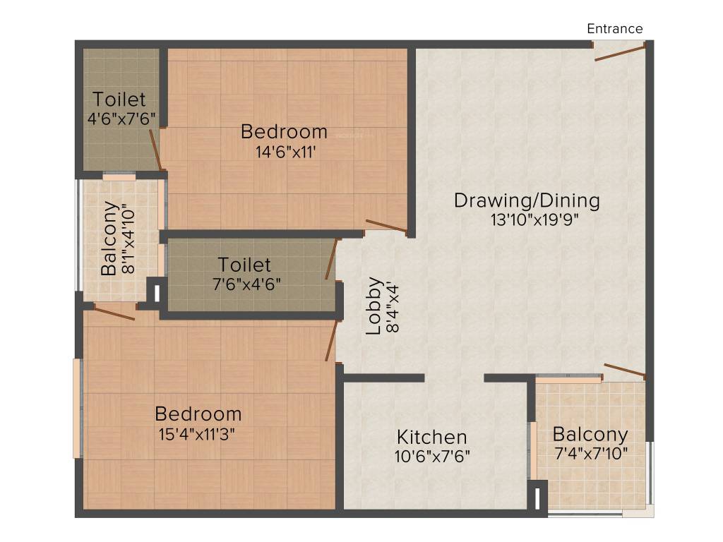 Aashish The Foresta (2BHK+2T (1,268 sq ft) 1268 sq ft)