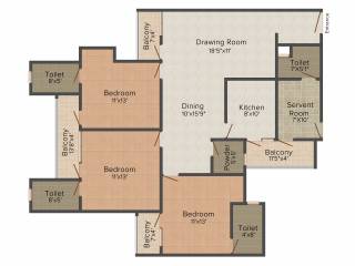 Sunny Square (3BHK+5T (1,841 sq ft) 1841 sq ft)