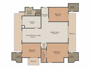Bestech Park View Spa (3BHK+4T (2,995 sq ft) + Servant Room 2995 sq ft)