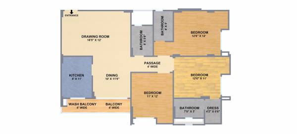 Ruby Sky Notes (3BHK+3T (1,647 sq ft) 1647 sq ft)