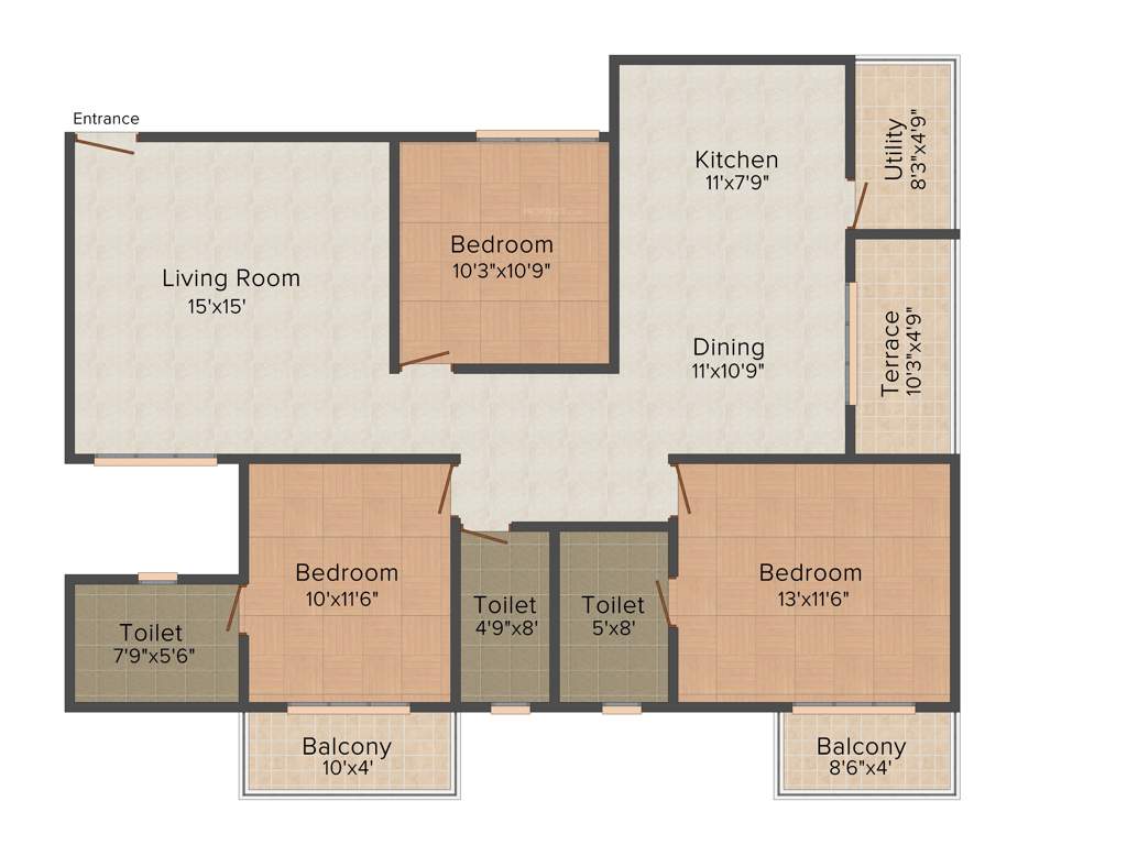 Srinidhi Aashritha (3BHK+3T (1,447 sq ft) 1447 sq ft)