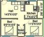 MBMR Vijay Sai Enclave (2BHK+1T (698 sq ft) 698 sq ft)