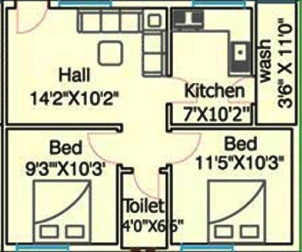 MBMR Vijay Sai Enclave (2BHK+1T (698 sq ft) 698 sq ft) MBMR Vijay Sai Enclave (2BHK+1T (698 sq ft) 698 sq ft)