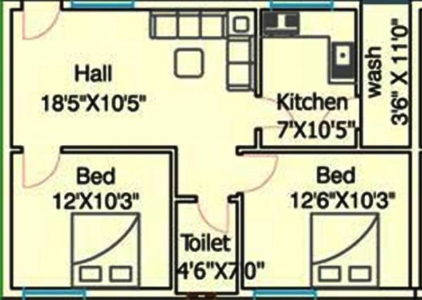 MBMR Vijay Sai Enclave (2BHK+1T (797 sq ft) 797 sq ft) MBMR Vijay Sai Enclave (2BHK+1T (797 sq ft) 797 sq ft)