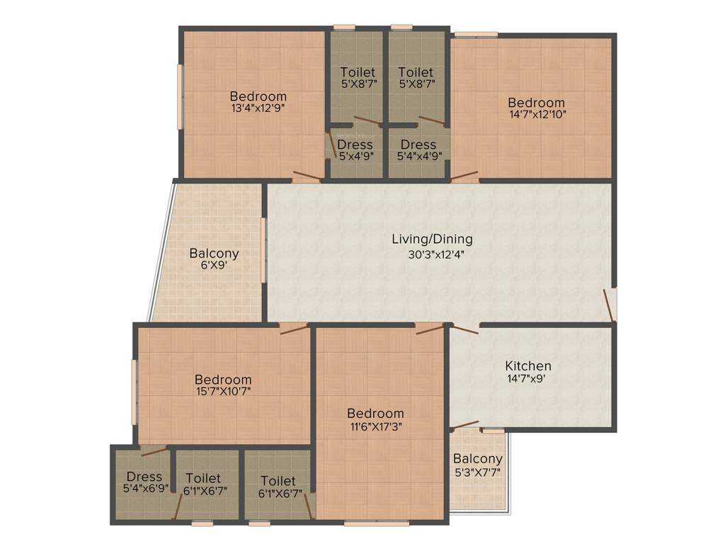 Shivgyan Luxora (4BHK+4T (2,330 sq ft) 2330 sq ft)