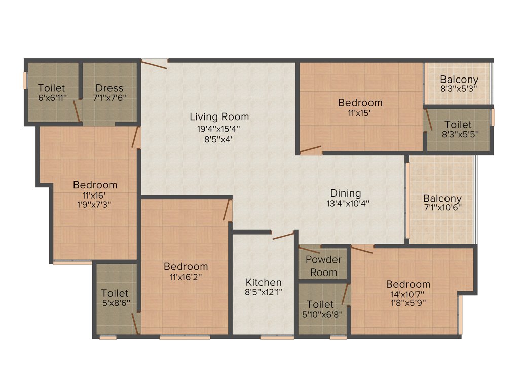 Shivgyan Luxora (4BHK+4T (2,355 sq ft) 2355 sq ft)