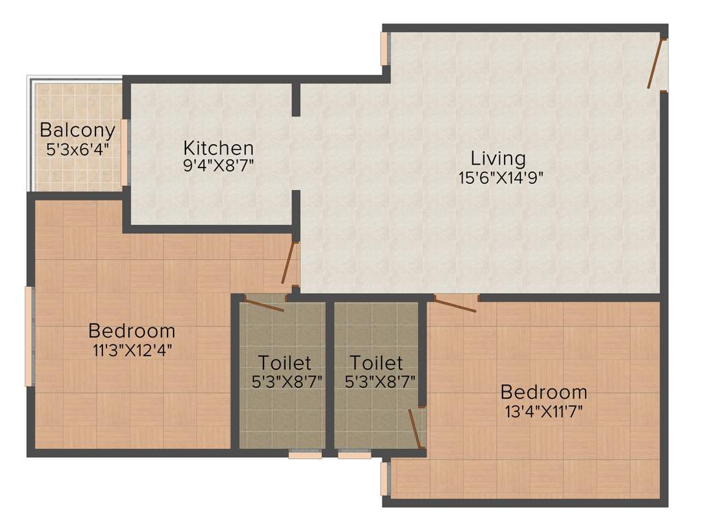 Shivgyan Luxora (2BHK+2T (1,260 sq ft) 1260 sq ft)
