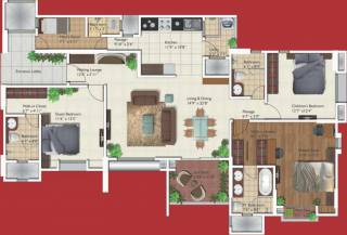 Geras Trinity Towers (3BHK+3T (1,750 sq ft) 1750 sq ft) Geras Trinity Towers (3BHK+3T (1,750 sq ft) 1750 sq ft)