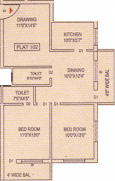 Amrita Alayam (2BHK+2T (1,136 sq ft) 1136 sq ft) Amrita Alayam (2BHK+2T (1,136 sq ft) 1136 sq ft)