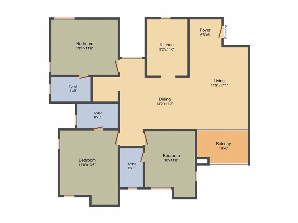 Appaswamy Habitat (3BHK+3T (1,737 sq ft) 1737 sq ft) Appaswamy Habitat (3BHK+3T (1,737 sq ft) 1737 sq ft)