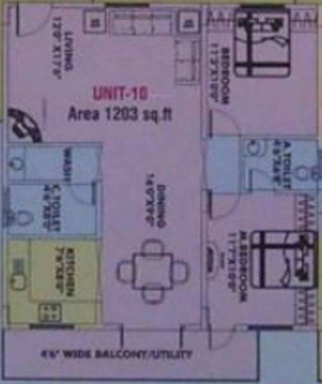 Aarush Arya (2BHK+2T (1,203 sq ft) 1203 sq ft)