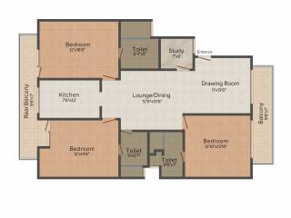 Golden Sanskriti Homes (3BHK+3T (2,000 sq ft) + Study Room 2000 sq ft)