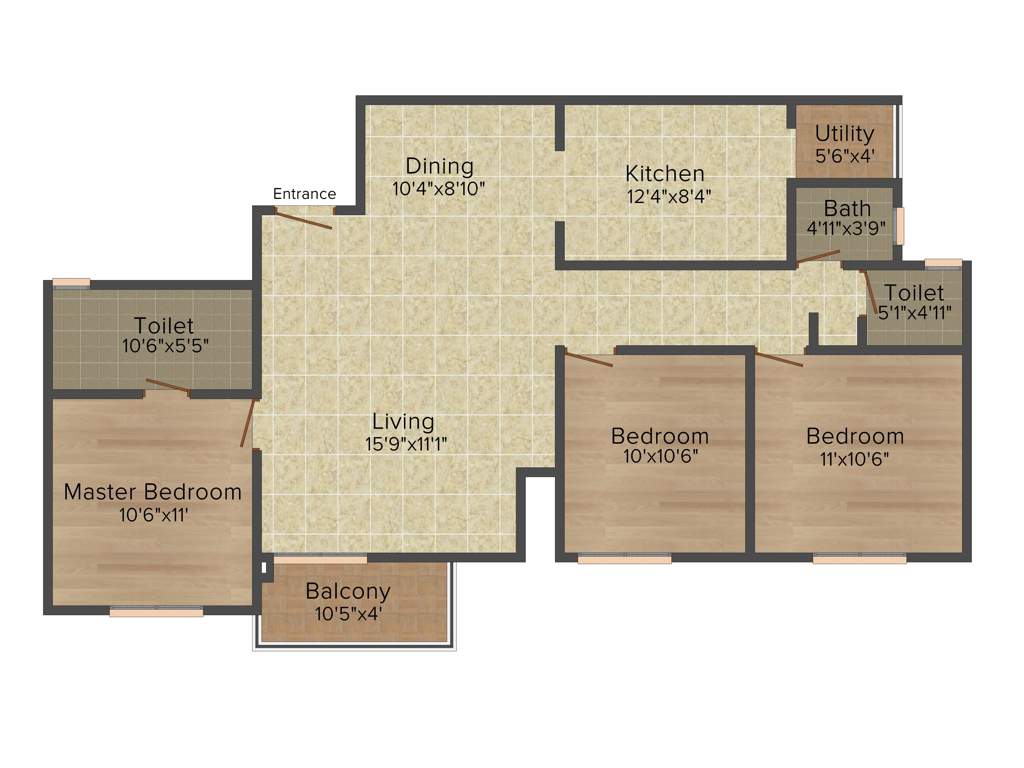 Skylark Royaume (3BHK+2T (1,420 sq ft) 1420 sq ft)