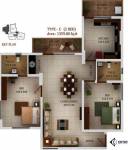 Pentium Eternia (2BHK+2T (1,359 sq ft) 1359 sq ft)
