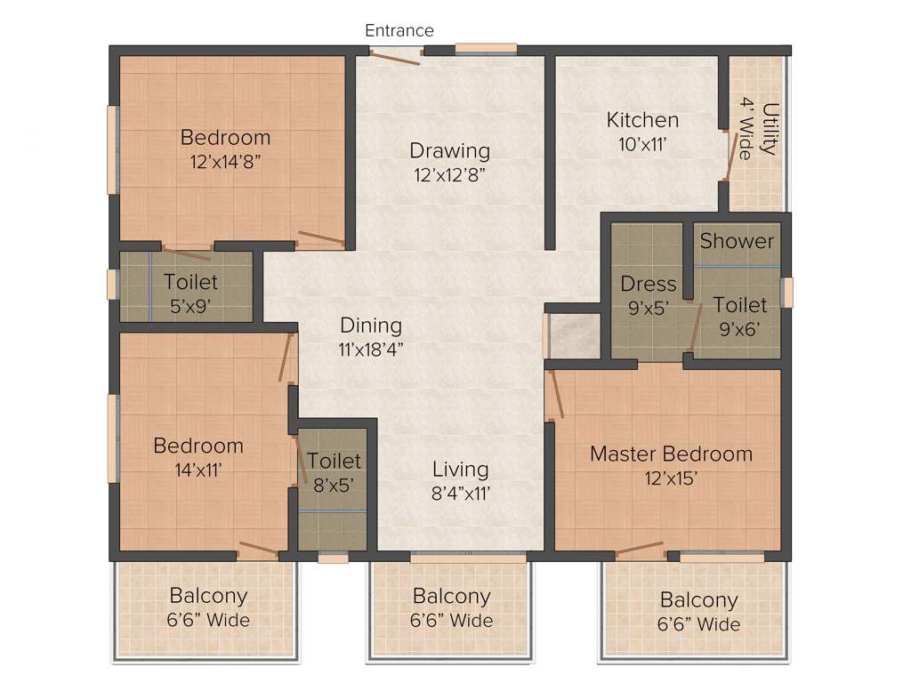 Lansum Oxygen Towers (3BHK+3T (2,170 sq ft) + Pooja Room 2170 sq ft)