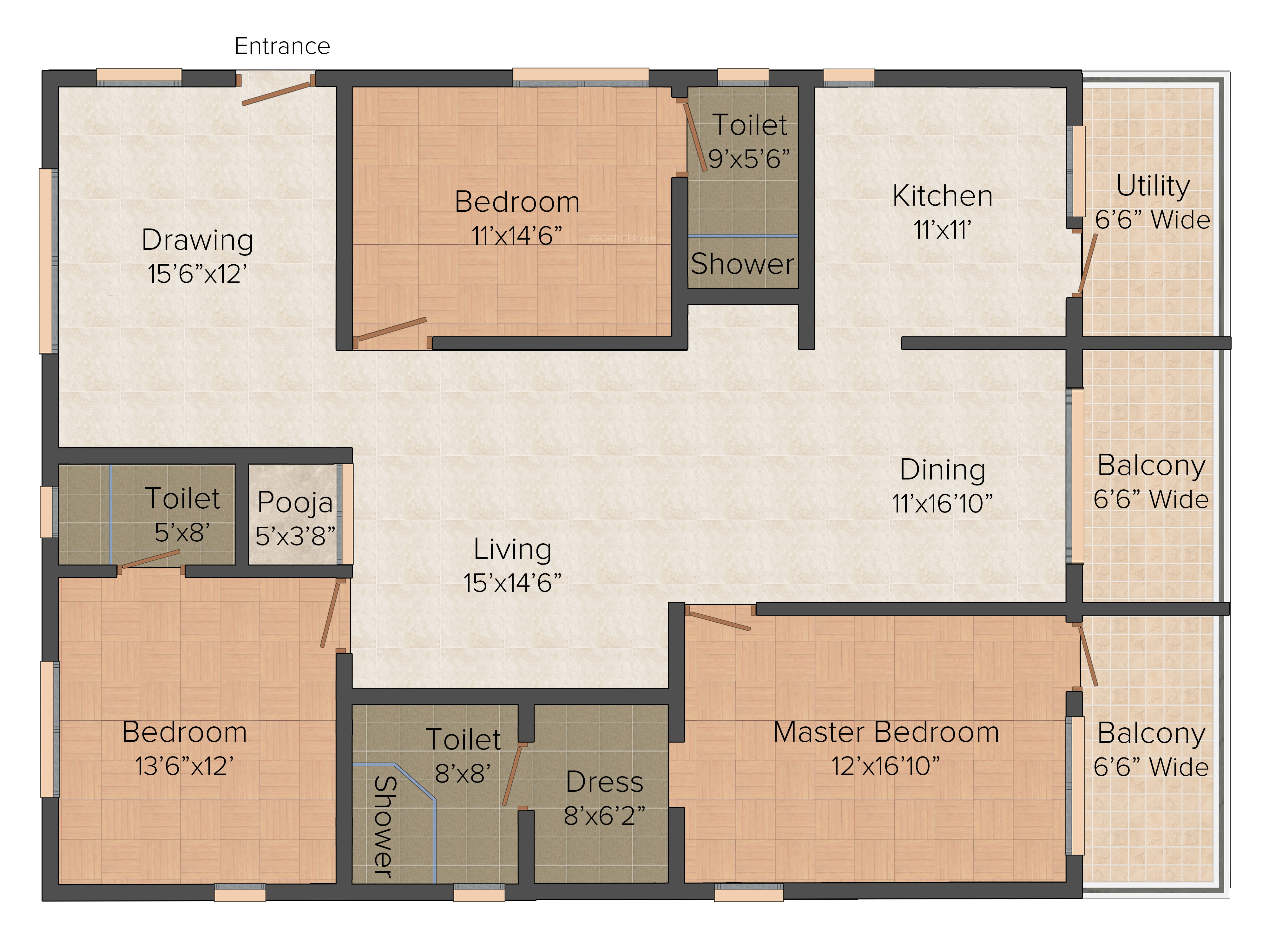 2685 sq ft 3 BHK 3T Apartment for Sale in Lansum