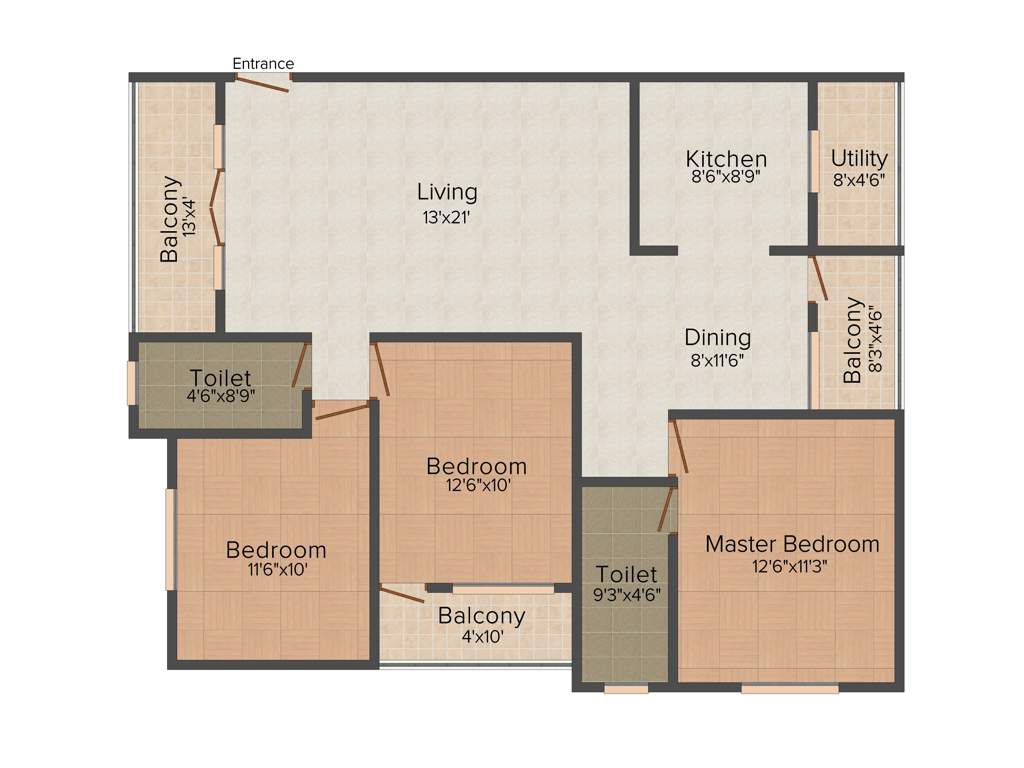 Prasiddhi Enclave (3BHK+2T (1,465 sq ft) 1465 sq ft)