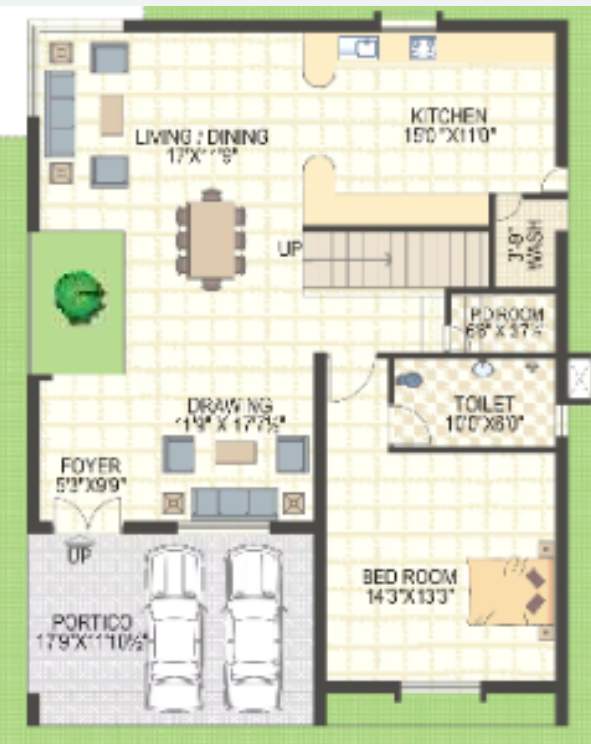  richmond villas Floor Plan Ground Floor Plan