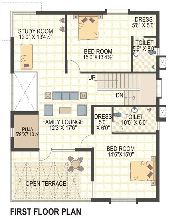  richmond villas Floor Plan First Floor Plan