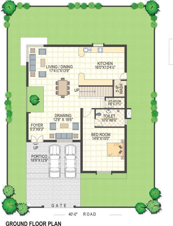  richmond villas Floor Plan Ground Floor Plan