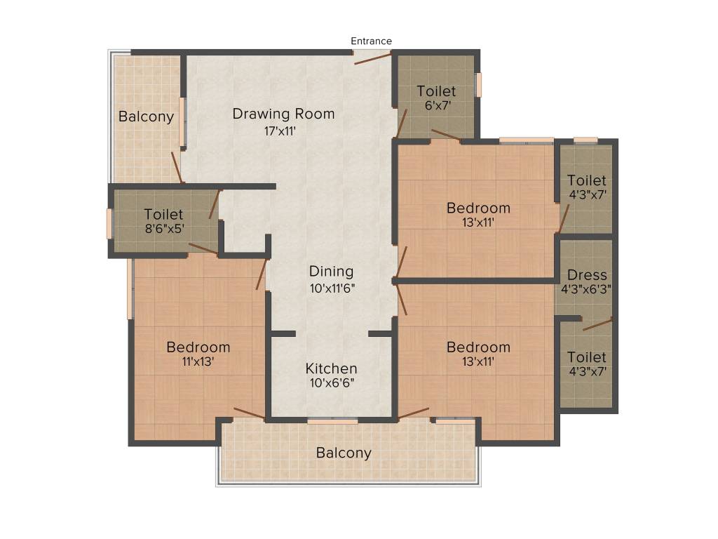 Omaxe Wisteria (3BHK+4T (1,620 sq ft) + Servant Room 1620 sq ft) Omaxe Wisteria (3BHK+4T (1,620 sq ft) + Servant Room 1620 sq ft)