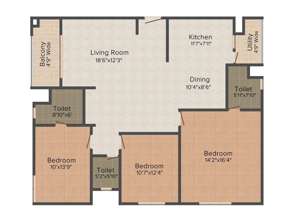 Lanco Hills Apartments (3BHK+3T (2,092 sq ft) 2092 sq ft)