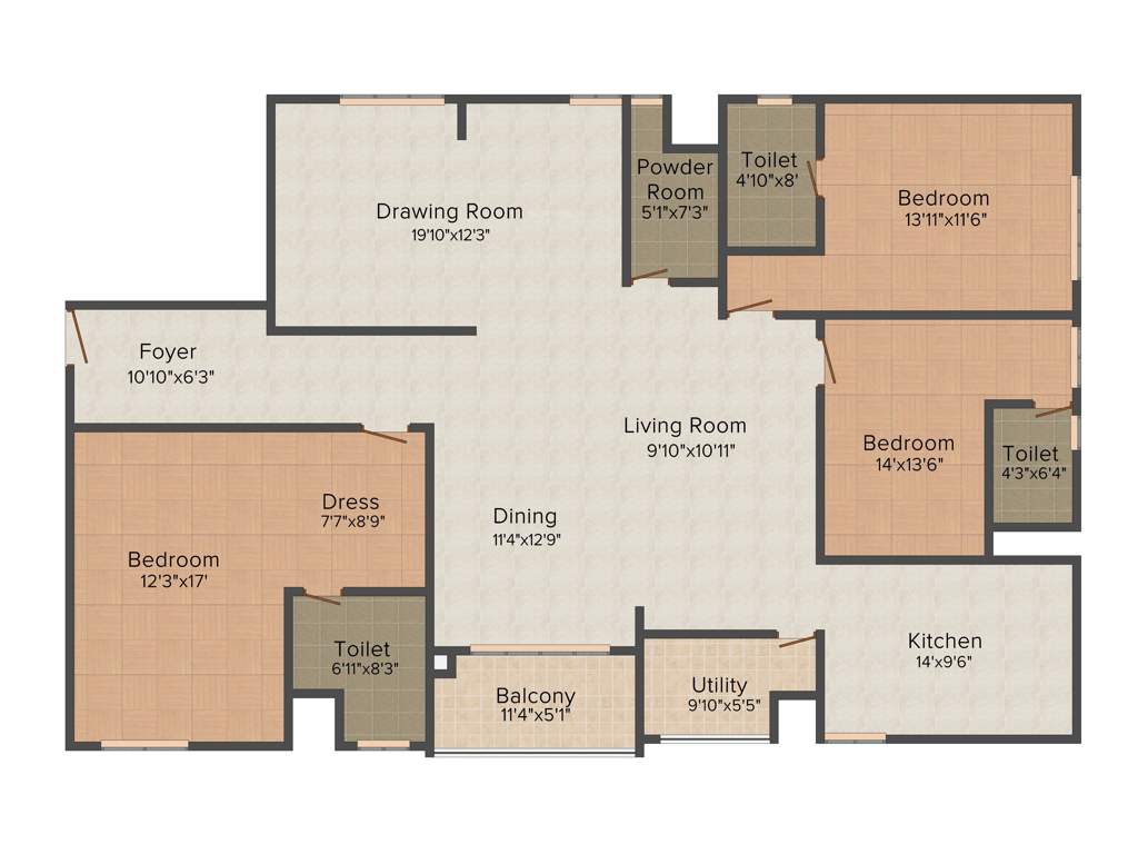 Lanco Hills Apartments (3BHK+4T (2,795 sq ft) 2795 sq ft)