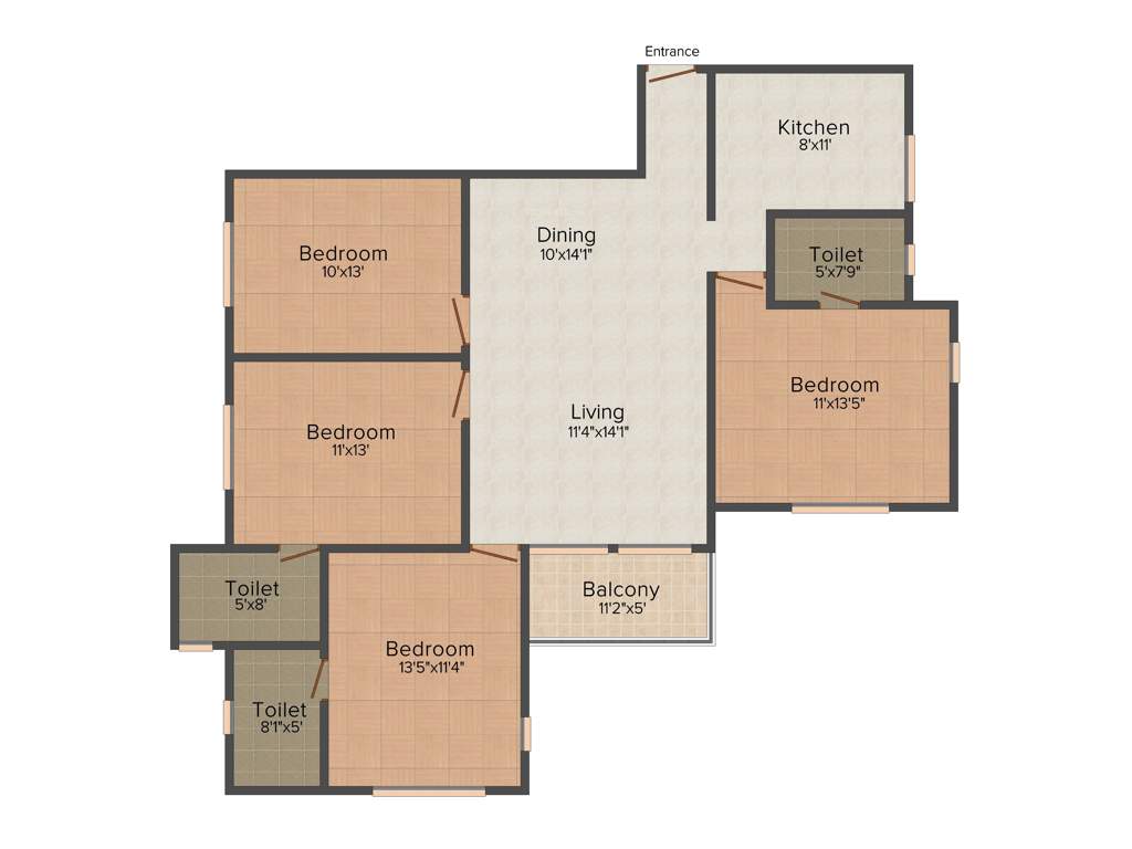 Ideal Ideal Enclave Phase 2 (4BHK+4T (1,805 sq ft) 1805 sq ft)