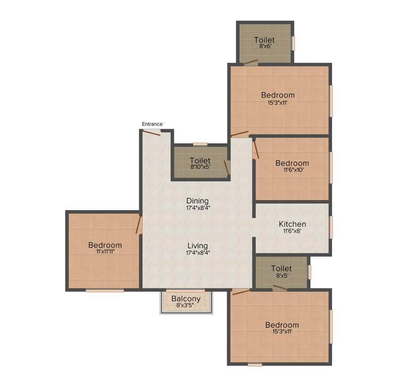 Ideal Ideal Enclave Phase 2 (4BHK+4T (1,815 sq ft) 1815 sq ft)