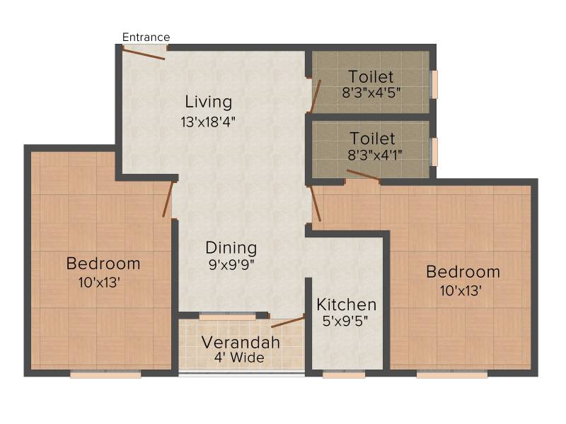 Loharuka Green Enclave (2BHK+2T (936 sq ft) 936 sq ft)