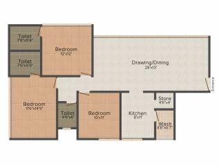 Magnolia Residency (3BHK+3T (1,800 sq ft) 1800 sq ft)