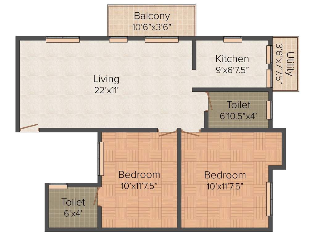 AP Achalendra (2BHK+2T (945 sq ft) 945 sq ft)