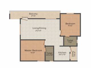 Navajyothi Ruthu (2BHK+2T (1,125 sq ft) 1125 sq ft) Navajyothi Ruthu (2BHK+2T (1,125 sq ft) 1125 sq ft)