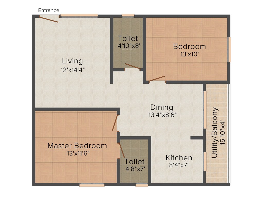 Navajyothi Ruthu (2BHK+2T (1,100 sq ft) 1100 sq ft)