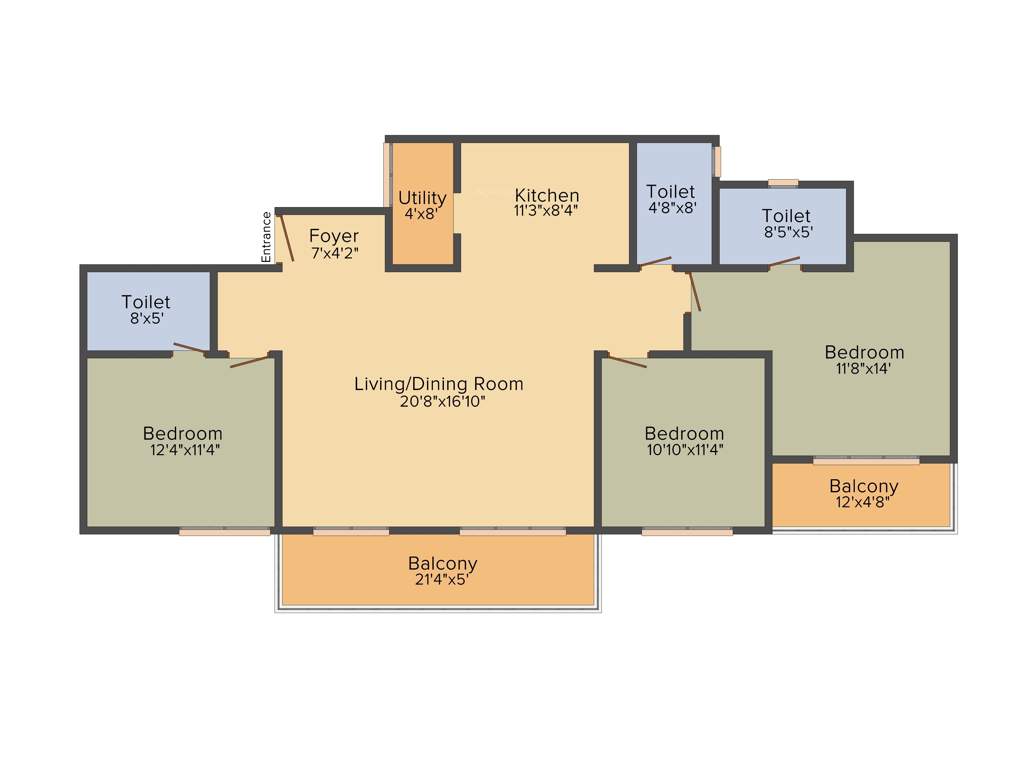 Unishire Spacio (3BHK+3T (1,639 sq ft) 1639 sq ft)