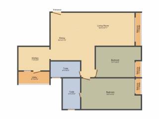 Sobha The Park And The Plaza (2BHK+2T (1,296 sq ft) 1296 sq ft)