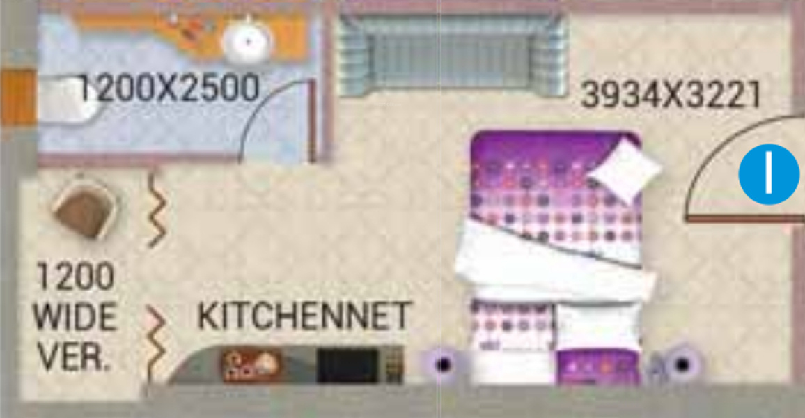 Jaas Studio 50 (1BHK+1T (385 sq ft) 385 sq ft)