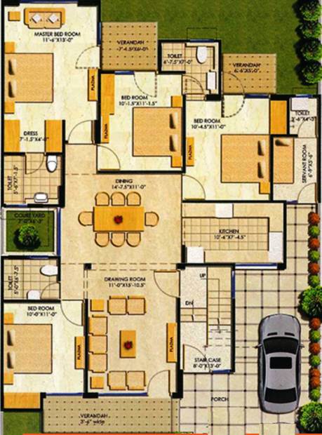 Eldeco Prime Floors (4BHK+3T (1,666 sq ft) + Servant Room 1666 sq ft)