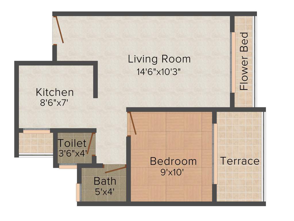 Kailash Pratik Regalia (1BHK+1T (704 sq ft) 704 sq ft)