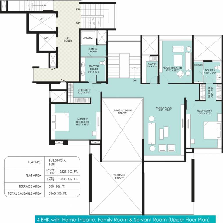 aquanas Floor Plan Upper Level Penthouse Plan