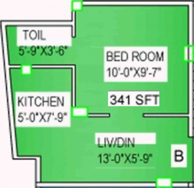 Jinia Madhabi Apartment (1BHK+1T (341 sq ft) 341 sq ft)