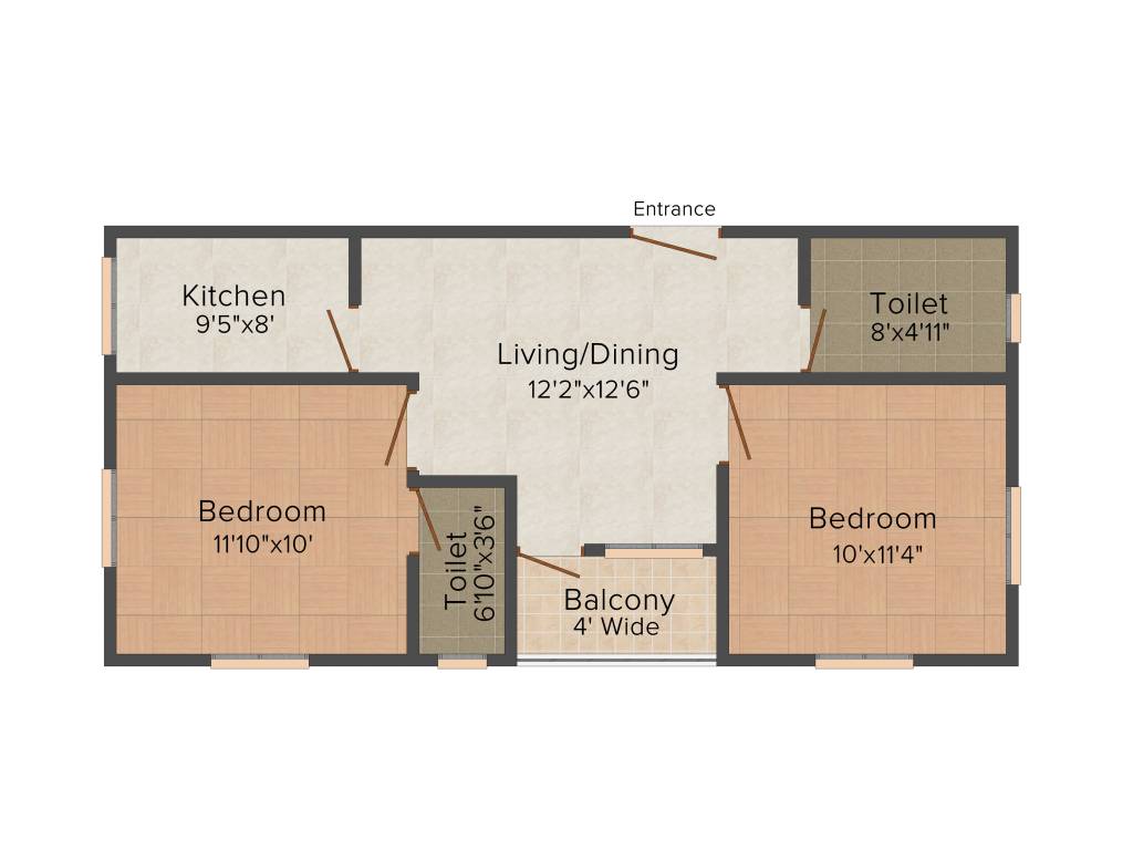 Aatreyee Sonatanee (2BHK+1T (798 sq ft) 798 sq ft)