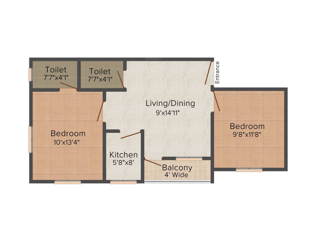 Aatreyee Sonatanee (2BHK+2T (819 sq ft) 819 sq ft)
