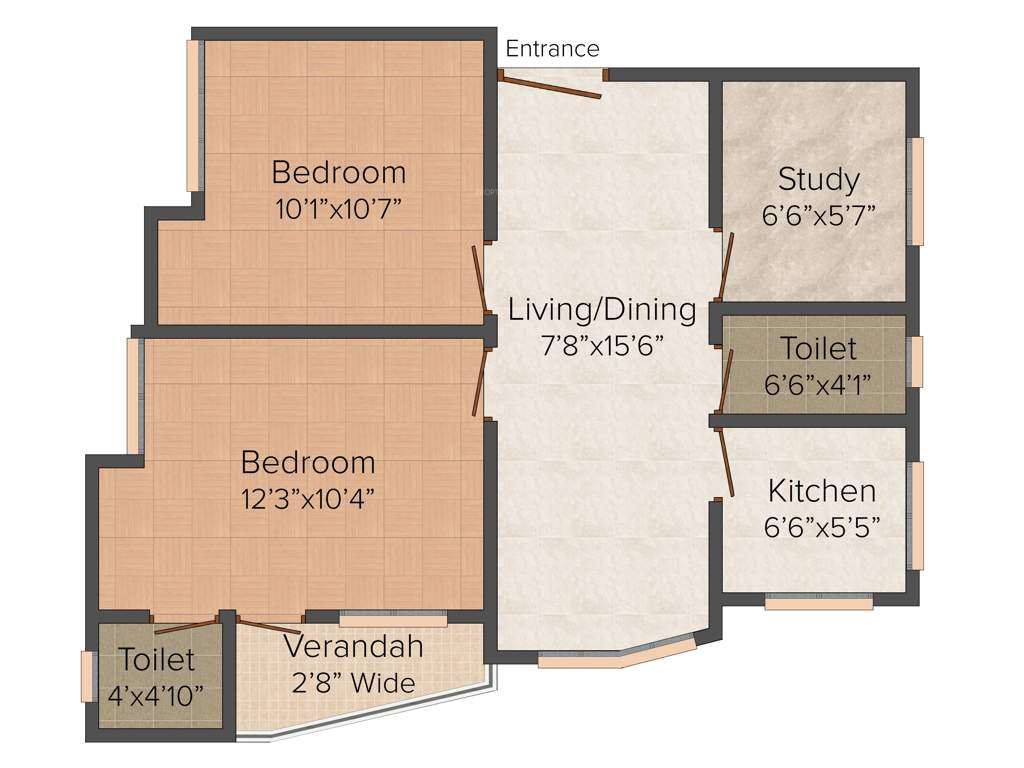 Polynova Elaichi (2BHK+2T (919 sq ft) 919 sq ft)