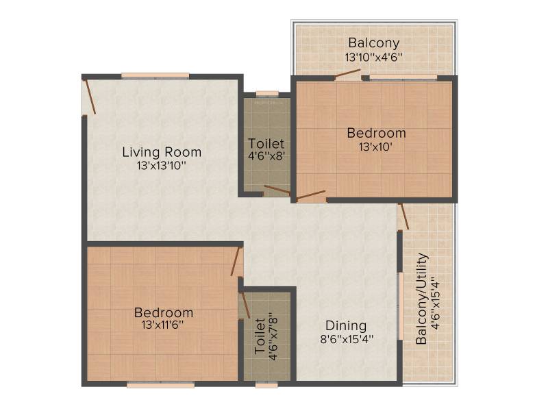 Keystone Sanvi Residency (2BHK+2T (1,115 sq ft) 1115 sq ft)